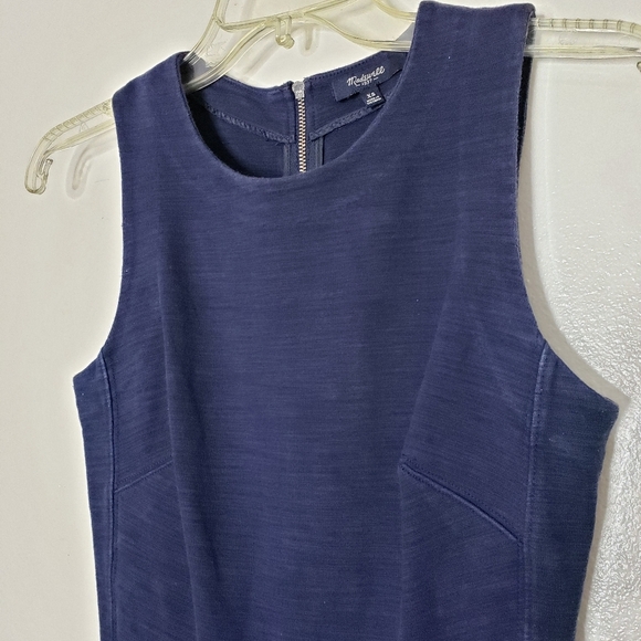 Madewell Casual Afternoon Navy Dress Neutral Fit & Flare Preppy Summer Trendy - Picture 8 of 13